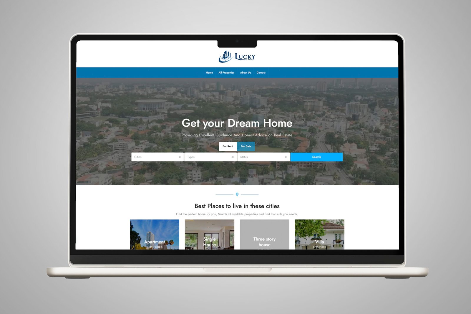 lucky real estate website